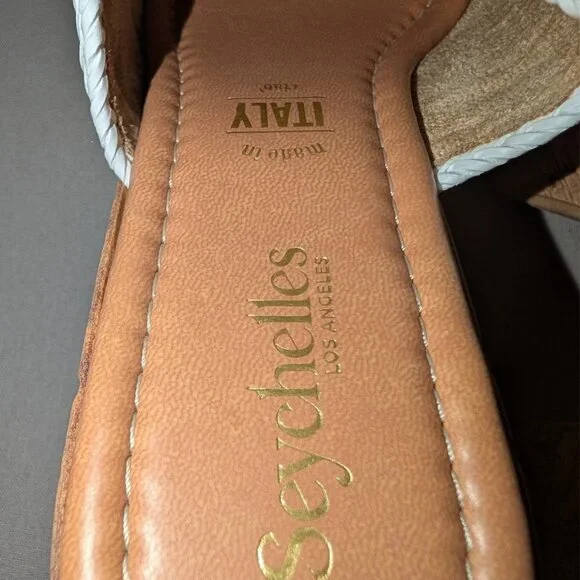 Seychelles Applause Platform White Woven Rafia Sandal Size 7.5 - Picture 3 of 9